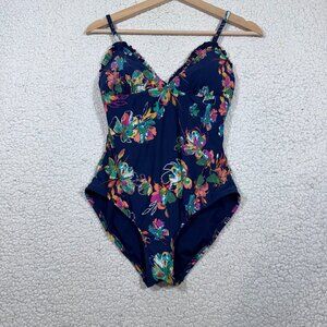 Sea Angel Women's One-piece Ruffle Swimsuit Floral Sz Small